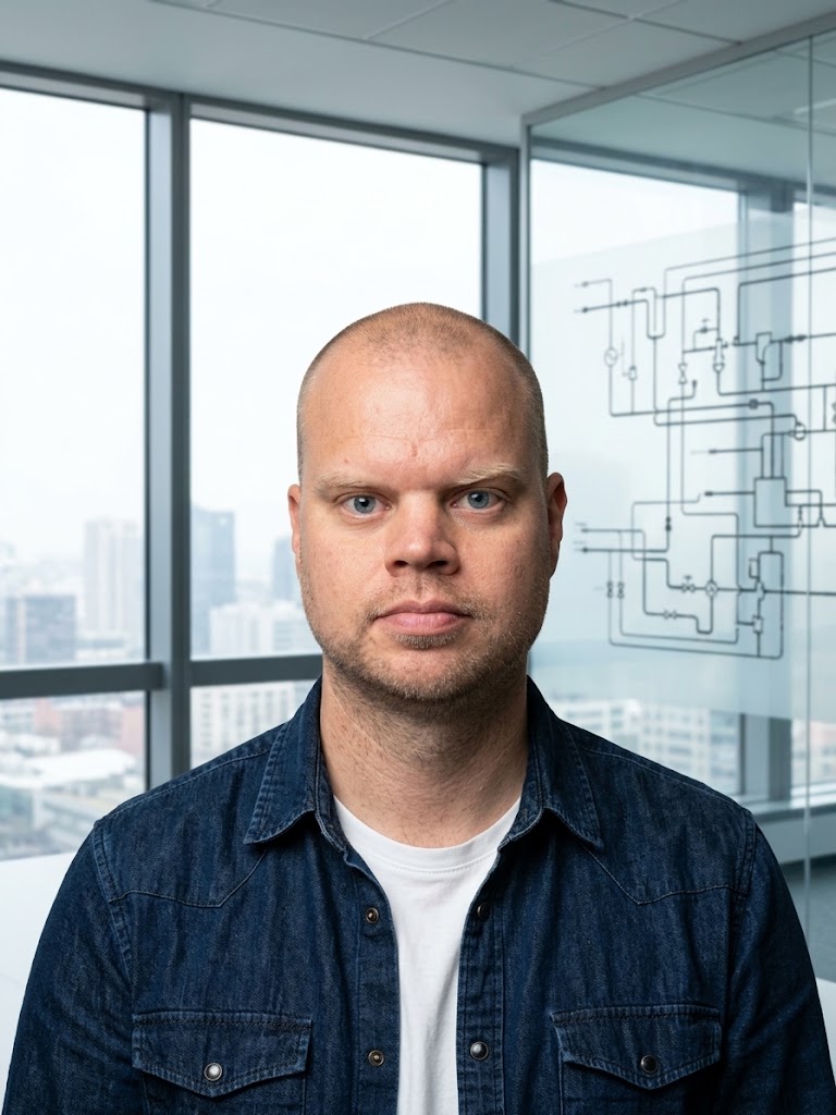 Tobias Holmqvist, VVS-konsult och grundare på FLOVVS AB i Frövi